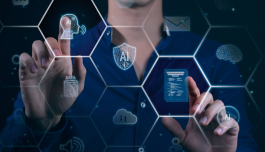 immagine di una donna che interagisce con strumenti digitali