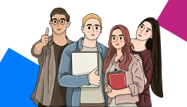 disegno di un gruppo di studenti