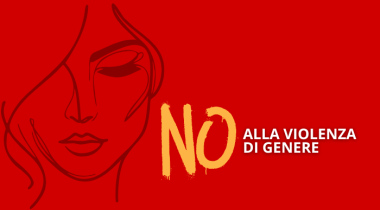 immagine stilizzata di donna con la scritta no alla violenza di genere