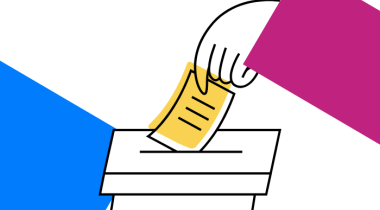 grafica di un'urna per il voto