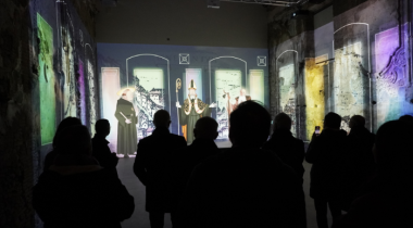 foto della sala immersiva del museo